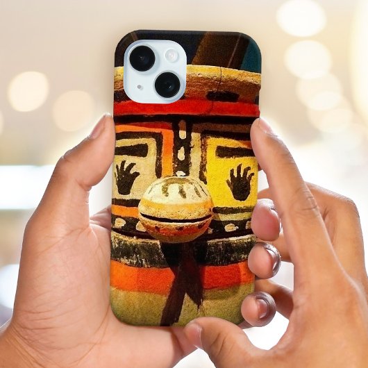 Coques Case-Mate iPhone Poupée Kachina Carved Bois visage photo jolie anti