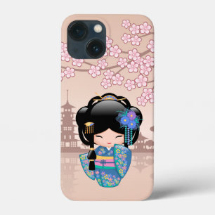 Case-Mate iPhone Case Poupée Keiko Kokeshi - Blue Kimono Geisha Girl