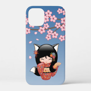 Case-Mate iPhone Case Poupée Kitsune Kokeshi - Black Fox Geisha Girl