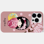 Coques Case-Mate iPhone Poupée Kokeshi Printemps - Cute Geisha Japonais en (Verso (horizontal))