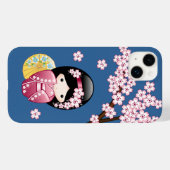 Coques Case-Mate iPhone Poupée Kokeshi Printemps - Cute Geisha Japonaise s (Verso (horizontal))