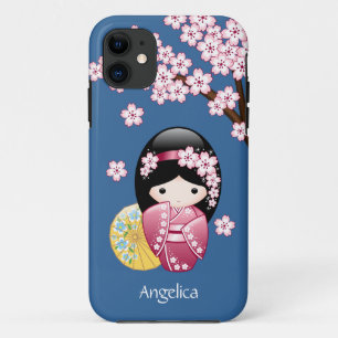 Etui iPhone Case-Mate Poupée Kokeshi Printemps - Cute Geisha Japonaise s