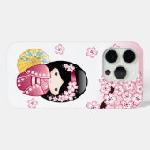 Coques Case-Mate iPhone Poupée Kokeshi Printemps - Cute Japonaise Geisha G (Verso (horizontal))