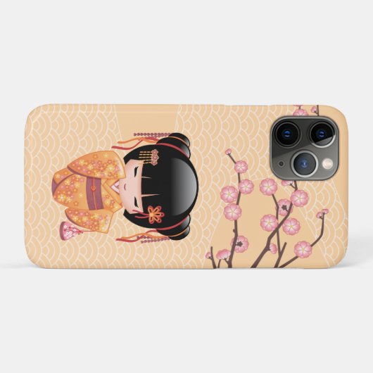Coques Case-Mate iPhone Poupée Kokeshi Ume - Fille Geisha Japonaise de la (Dos (Horizontal))