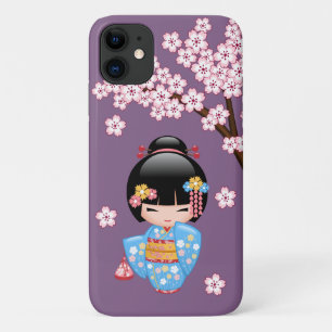 Case-Mate iPhone Case Poupée Maiko Kokeshi - Blue Kimono Geisha Girl