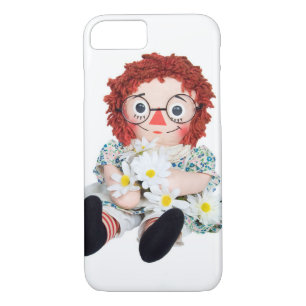Coque iPhone 8/7 Poupée Rag avec bouquet de marguerite