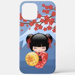 Case-Mate iPhone Case Poupée rouge Sakura Kokeshi - mignonne Geisha Girl
