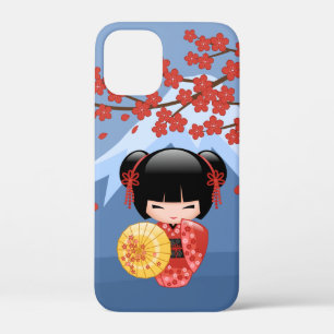 Case-Mate iPhone Case Poupée rouge Sakura Kokeshi - mignonne Geisha Girl