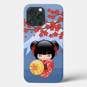 Case-Mate iPhone Case Poupée rouge Sakura Kokeshi - mignonne Geisha Girl
