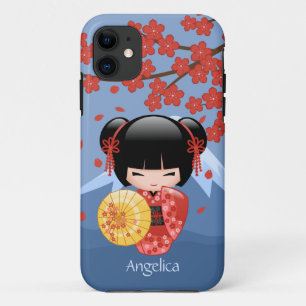 Case-Mate iPhone Case Poupée rouge Sakura Kokeshi - mignonne Geisha Girl