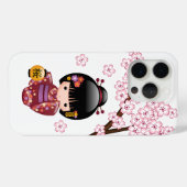 Coques Case-Mate iPhone Poupée Sakura Kokeshi - jolie fille japonaise Geis (Verso (horizontal))