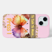 Coques Case-Mate iPhone Pour parler à maman, appuyez sur 1 (Verso (horizontal))