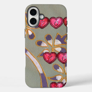 iPhone 16 Plus Case Pour Vous De Moi : Beau Coeurs Floraux Design