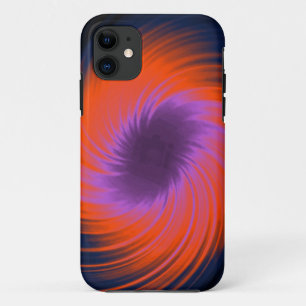Etui iPhone Case-Mate Pourpre abstrait et orange de spirale de motif de