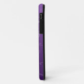 Coques Case-Mate iPhone Pourpre fait sur commande de monogramme de remous (Dos/Gauche)