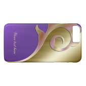 Coques Case-Mate iPhone Pourpre métallique d'or (Dos (Horizontal))