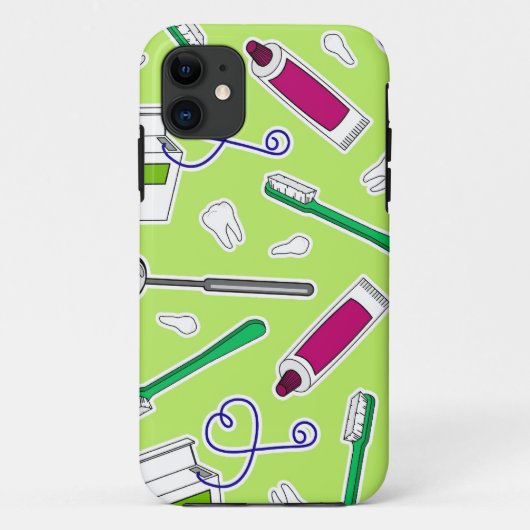 Coques Case-Mate iPhone Pourpre mignon de vert d'amour de (Dos)