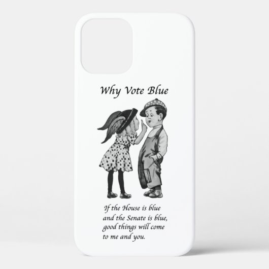 Coques Case-Mate iPhone Pourquoi voter bleu en 2024 (Verso)