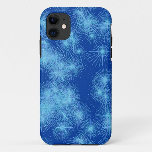 Coques Case-Mate iPhone Poussières d'étoiles de cristaux de glace, fond bl (Dos)