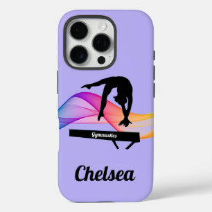 Coques iPhone 16 Pro Poutre d'équilibre de gymnastique Tourbillon Viole