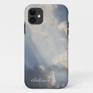 Case-Mate iPhone Case Poutres de soleil nuages blancs Inspiration Croire