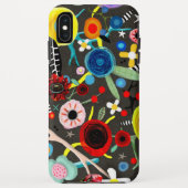 Coques Case-Mate iPhone prairie florale noire (Dos)