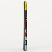 Coques Case-Mate iPhone prairie florale noire (Dos/Droite)