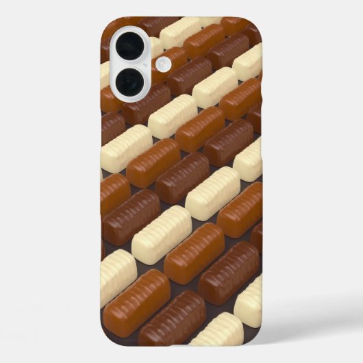Coques Case-Mate iPhone Pralines de chocolat noir, blanc et lait (Verso)