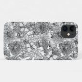 Coques Case-Mate iPhone Pré Dandelion en noir et blanc (Dos (Horizontal))