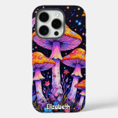 Coques Case-Mate iPhone Pré de champignons cosmiques (Verso)