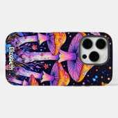 Coques Case-Mate iPhone Pré de champignons cosmiques (Verso (horizontal))