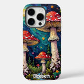 Coques Case-Mate iPhone Pré de champignons de pin cosmique (Verso)