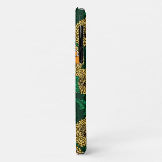 Coques Case-Mate iPhone Pré de Dandelion sur vert foncé (Dos/Gauche)