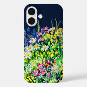 Coques iPhone 16 pré d'été, fleurs sauvages