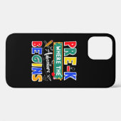 Coques Case-Mate iPhone Pré-K Où L'Aventure Commence Funny School (Verso (horizontal))