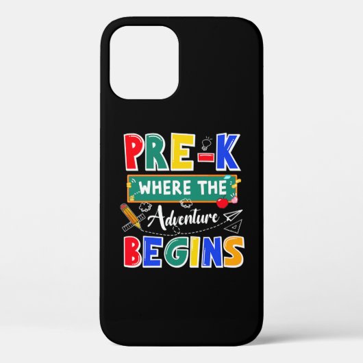Coques Case-Mate iPhone Pré-K Où L'Aventure Commence Funny School (Verso)