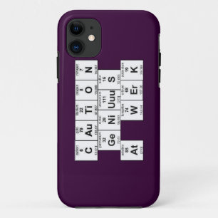 Coques Pour iPhone "Précaution GeNiUuuS cas chez WErK"
