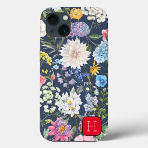 Case-Mate iPhone Case Premier look féminin bleu marine Motif floral