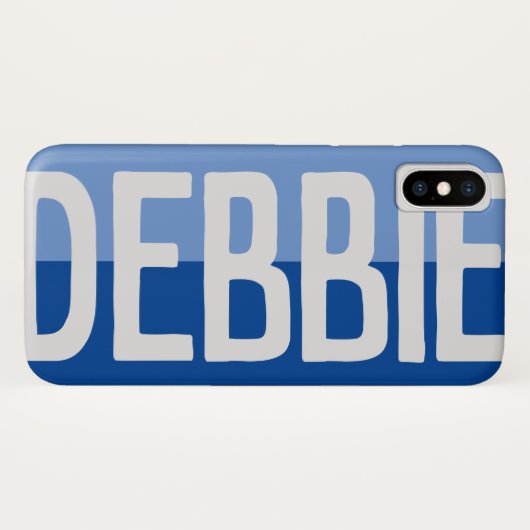 Coques Case-Mate iPhone Premier nom initial plus Deborah avec fleurs (Dos (Horizontal))