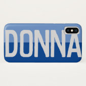 Coques Case-Mate iPhone Premier nom initial Plus Donna avec Fleurs (Dos (Horizontal))
