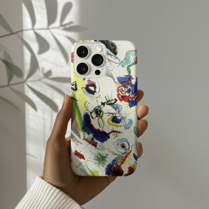 Coque iPhone 15 Pro Première aquarelle Abstraite, Kandinsky Fine Art
