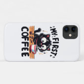 Coques Case-Mate iPhone Première aventure de café noir (Dos (Horizontal))