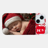 Coques Case-Mate iPhone Première photo de Noël du mignon bébé (Verso (horizontal))