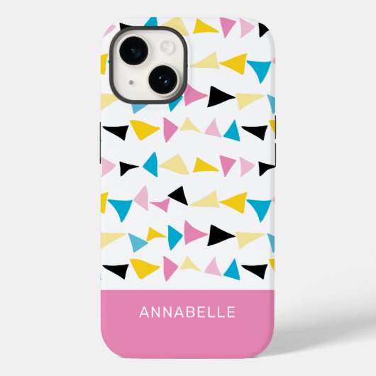 Coques Case-Mate iPhone Prénom simple et géométrique (Verso)
