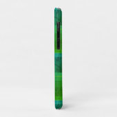 Coques Case-Mate iPhone Préparation chic initiale vert et bleu tartan carr (Dos/Gauche)