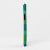 Coques Case-Mate iPhone Préparation chic initiale vert et bleu tartan carr (Dos/Droite)