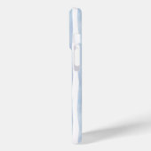 Coques Case-Mate iPhone Préparé bleu rayé nom personnalisé (Verso / Gauche)
