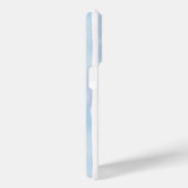 Coques Case-Mate iPhone Préparé bleu rayé nom personnalisé (Verso / Droite)