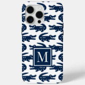 Coques Case-Mate iPhone Preppy Alligator – Navy & White (Verso)