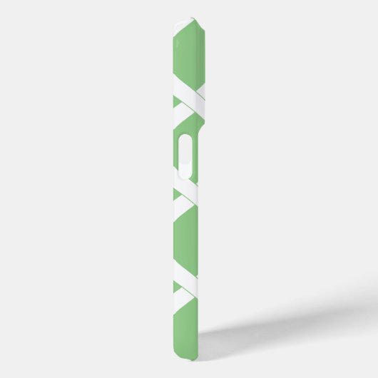 Coques Case-Mate iPhone Préppy Bamboo Trellis Motif Pomme vert et rose (Verso / Droite)